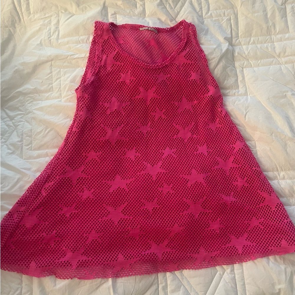 Pink Star Mesh Dress